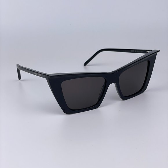 NEW Saint Laurent New Wave SL372 001 Women Black Cat Eye Sunglasses - Picture 10 of 16